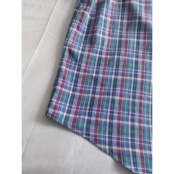 Ralph Lauren Blue Gingham Plaid Oxford Button Up Shirt Men’s Size XXL - Picture 7 of 16